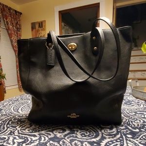 Coach leather tote